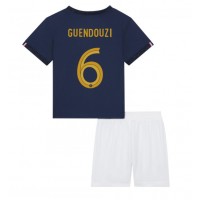 Fotballdrakt Barn Frankrike Matteo Guendouzi #6 Hjemmedraktsett VM 2022 Kortermet (+ Korte bukser)